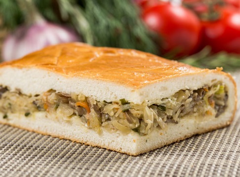 ПИРОГ С КАПУСТОЙ И ГРИБАМИ